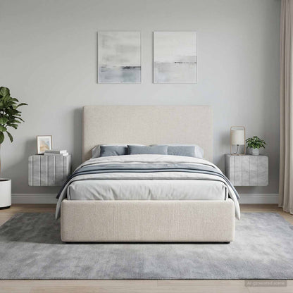 Wall-Mounted Bedside Cabinet 2 pcs Concrete Grey