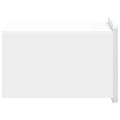 Wall-Mounted Bedside Cabinet with Drawer 2 pcs High Gloss White