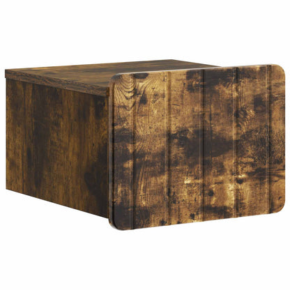 Wall-Mounted Bedside Cabinet Smoked Oak 33 x 34.5 x 24 cm