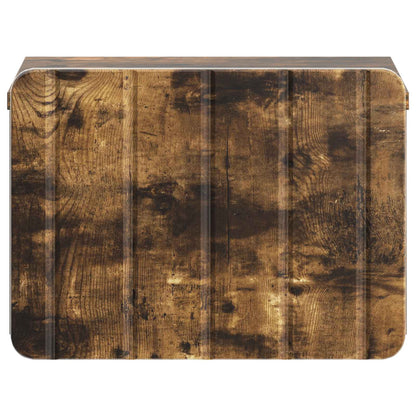 Wall-Mounted Bedside Cabinet 2 pcs Smoked Oak 33 x 34.5 x 24 cm