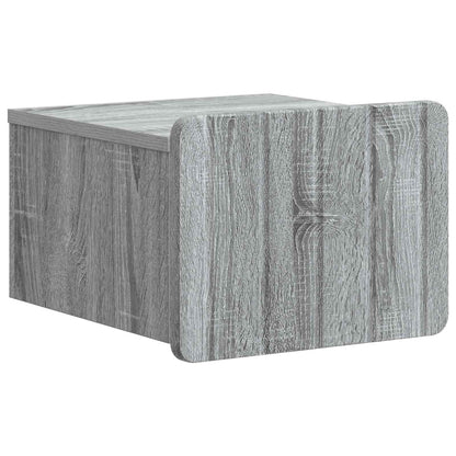 Wall-Mounted Bedside Cabinet Grey Sonoma 33 x 34.5 x 24 cm