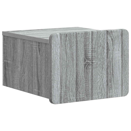Wall-Mounted Bedside Cabinet Grey Sonoma 33 x 34.5 x 24 cm