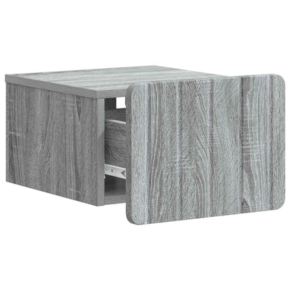 Wall-Mounted Bedside Cabinet Grey Sonoma 33 x 34.5 x 24 cm
