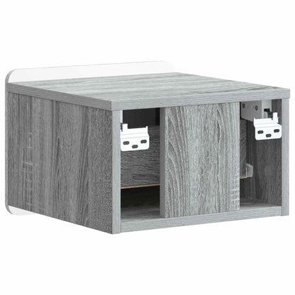 Wall-Mounted Bedside Cabinet Grey Sonoma 33 x 34.5 x 24 cm