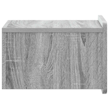 Wall-Mounted Bedside Cabinet Grey Sonoma 33 x 34.5 x 24 cm