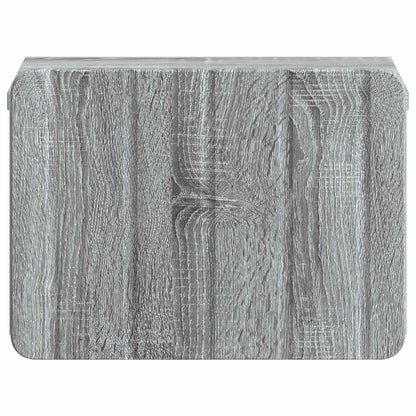 Wall-Mounted Bedside Cabinet 2 pcs Grey Sonoma Engineered Wood