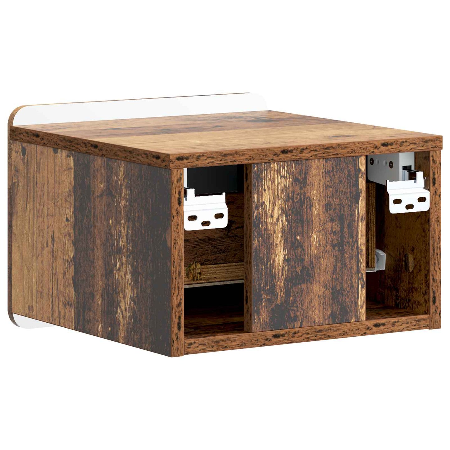 Wall-Mounted Bedside Cabinet 2 pcs Old Wood 33 x 34.5 x 24 cm