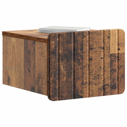 Wall-Mounted Bedside Cabinet 2 pcs Old Wood 33 x 34.5 x 24 cm
