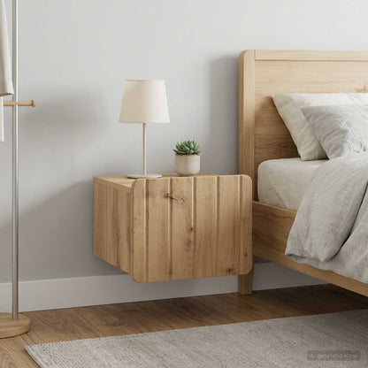 Wall-Mounted Bedside Cabinet 2 pcs Artisan Oak Engineered Wood