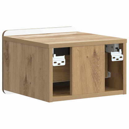 Wall-Mounted Bedside Cabinet 2 pcs Artisan Oak