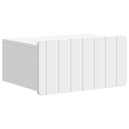 Wall-Mounted Bedside Cabinet White 49 x 34.5 x 24 cm
