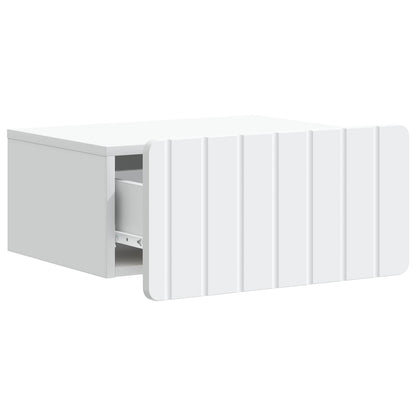 Wall-Mounted Bedside Cabinet White 49 x 34.5 x 24 cm