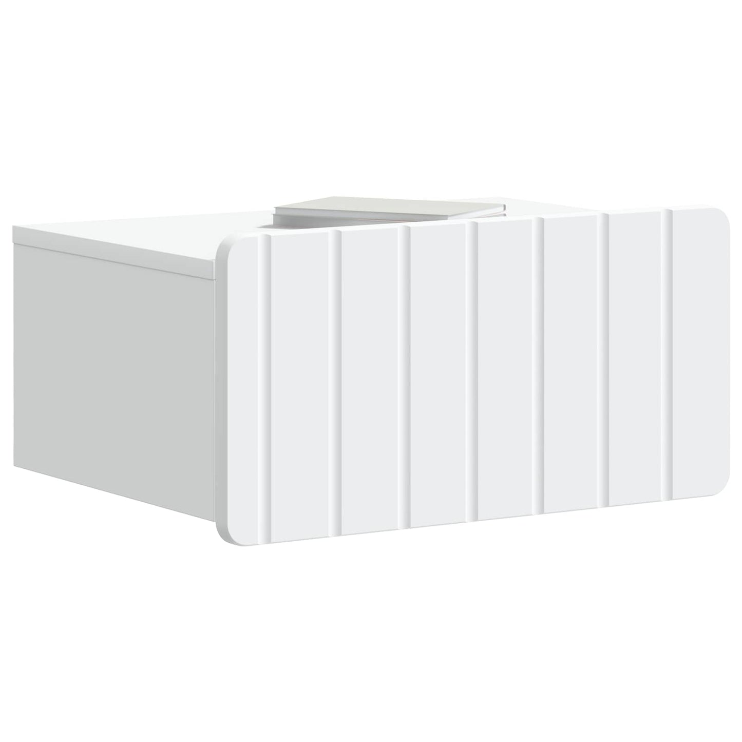 Wall-Mounted Bedside Cabinet White 49 x 34.5 x 24 cm