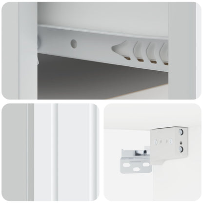 Wall-Mounted Bedside Cabinet 2 pcs White 49 x 34.5 x 24 cm