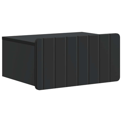 Wall-Mounted Bedside Cabinet Black 49 x 34.5 x 24 cm
