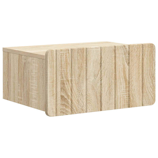 Wall-Mounted Bedside Cabinet Sonoma Oak 49 x 34.5 x 24 cm