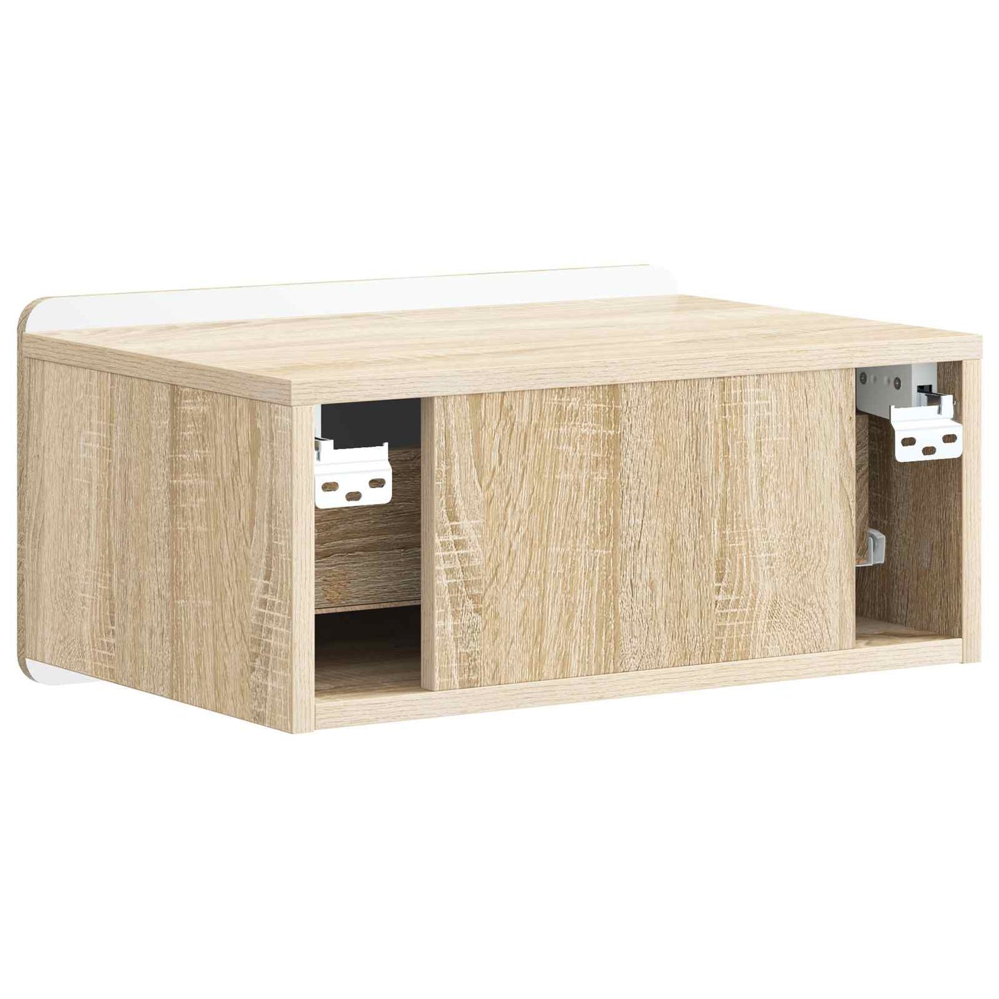 Wall-Mounted Bedside Cabinet 2 pcs Sonoma Oak 49 x 34.5 x 24 cm