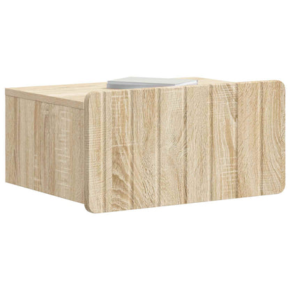 Wall-Mounted Bedside Cabinet 2 pcs Sonoma Oak 49 x 34.5 x 24 cm