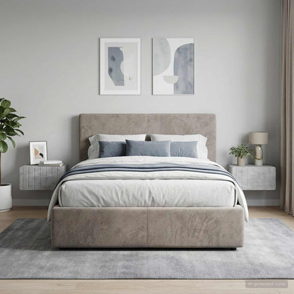 Wall-Mounted Bedside Cabinet with Drawer 2 pcs Concrete Grey