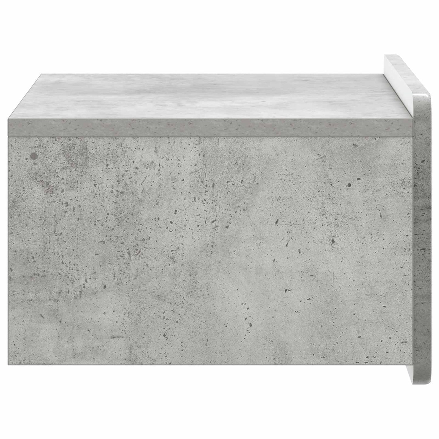 Wall-Mounted Bedside Cabinet with Drawer 2 pcs Concrete Grey
