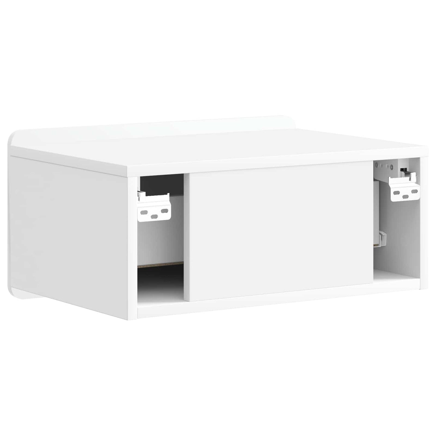 Wall-Mounted Bedside Cabinet 2 pcs High Gloss White