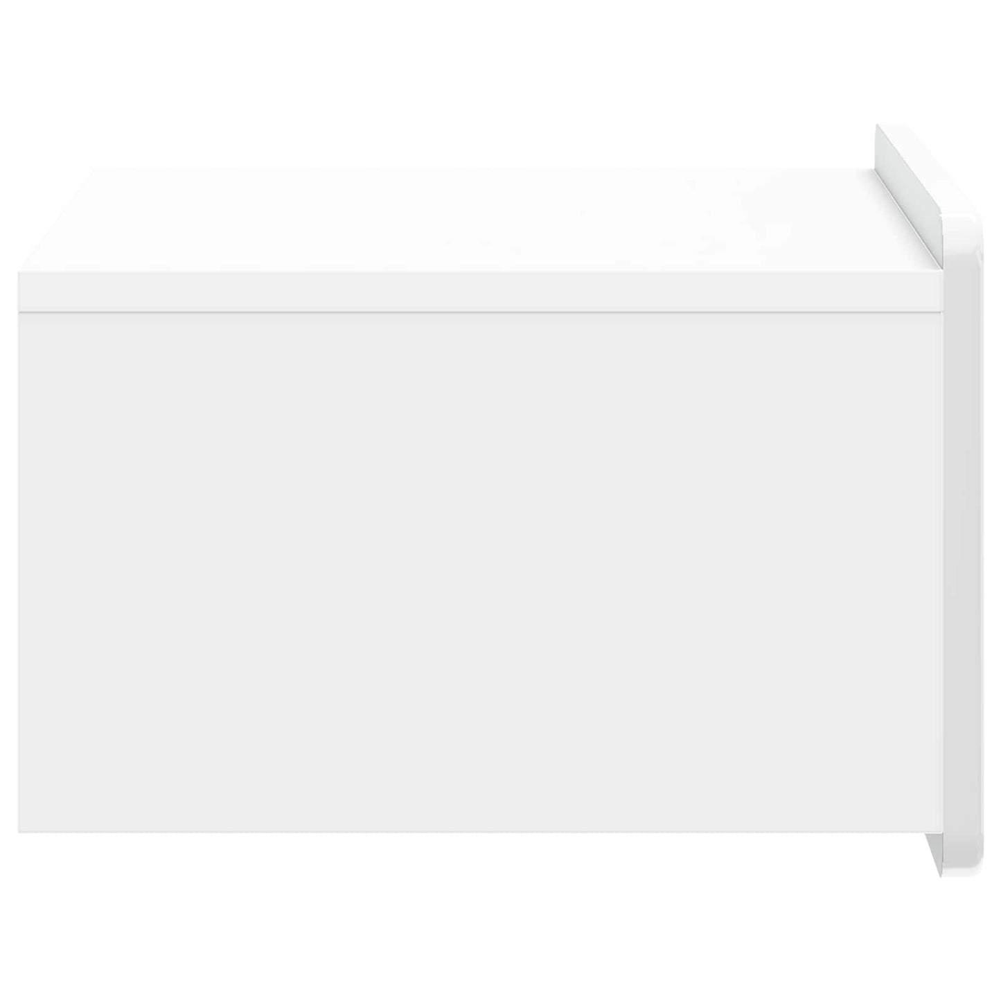 Wall-Mounted Bedside Cabinet with Drawer 2 pcs High Gloss White