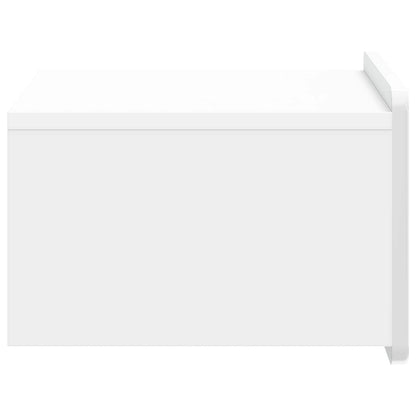 Wall-Mounted Bedside Cabinet with Drawer 2 pcs High Gloss White