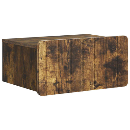 Wall-Mounted Bedside Cabinet Smoked Oak 49 x 34.5 x 24 cm