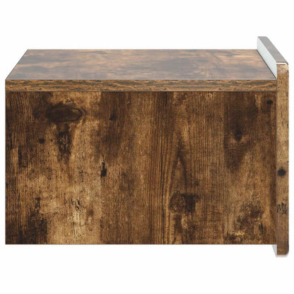 Wall-Mounted Bedside Cabinet Smoked Oak 49 x 34.5 x 24 cm