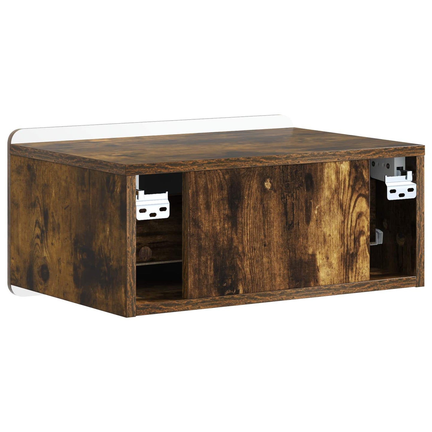 Wall-Mounted Bedside Cabinet 2 pcs Smoked Oak 49 x 34.5 x 24 cm