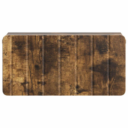 Wall-Mounted Bedside Cabinet 2 pcs Smoked Oak 49 x 34.5 x 24 cm