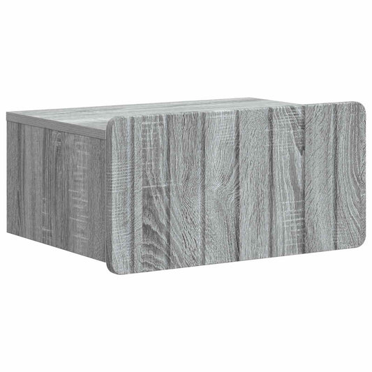 Wall-Mounted Bedside Cabinet Grey Sonoma 49 x 34.5 x 24 cm
