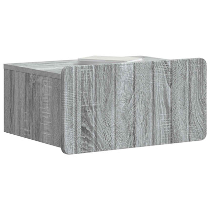 Wall-Mounted Bedside Cabinet Grey Sonoma 49 x 34.5 x 24 cm