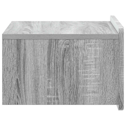 Wall-Mounted Bedside Cabinet Grey Sonoma 49 x 34.5 x 24 cm