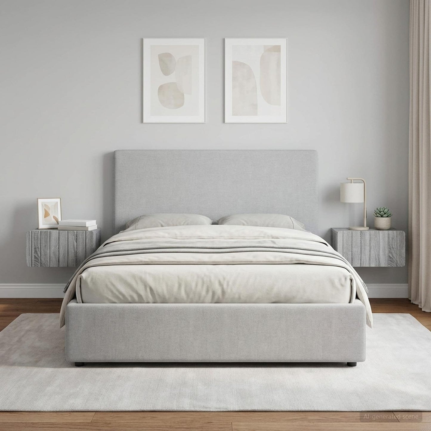 Wall-Mounted Bedside Cabinet 2 pcs Grey Sonoma Engineered Wood