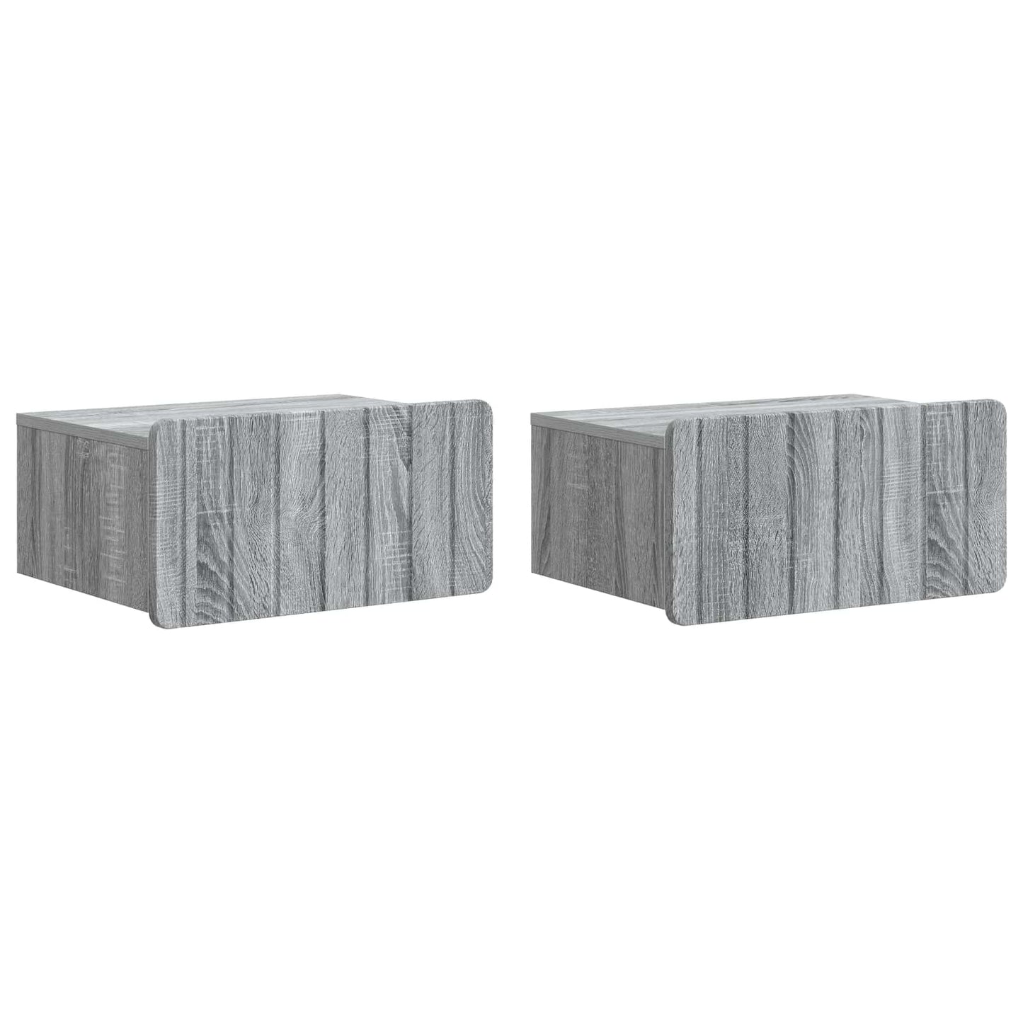Wall-Mounted Bedside Cabinet 2 pcs Grey Sonoma