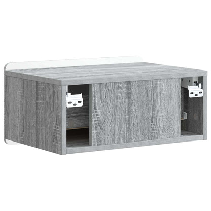 Wall-Mounted Bedside Cabinet 2 pcs Grey Sonoma Engineered Wood