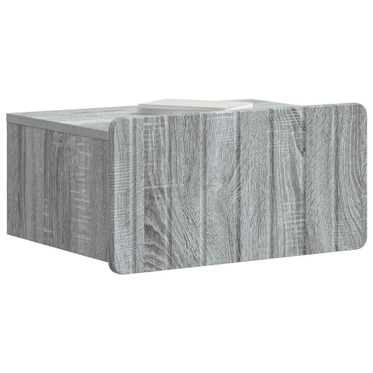 Wall-Mounted Bedside Cabinet 2 pcs Grey Sonoma Engineered Wood