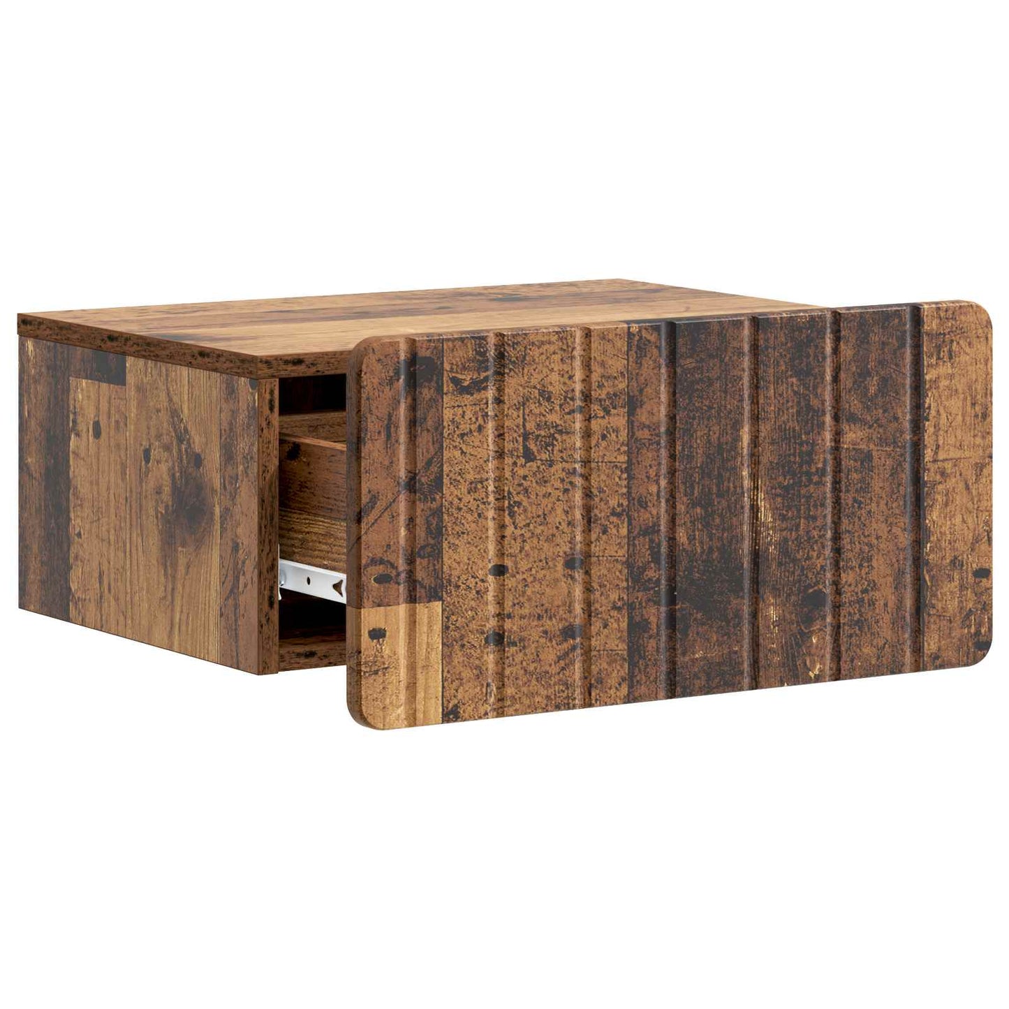 Wall-Mounted Bedside Cabinet Old Wood 49 x 34.5 x 24 cm