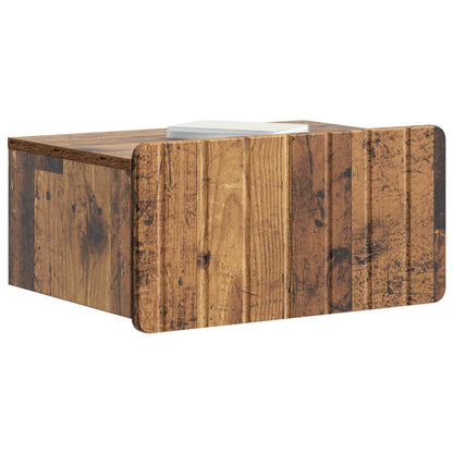 Wall-Mounted Bedside Cabinet Old Wood 49 x 34.5 x 24 cm
