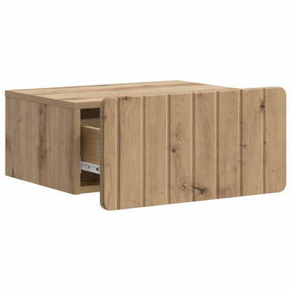 Wall-Mounted Bedside Cabinet Artisan Oak 49 x 34.5 x 24 cm