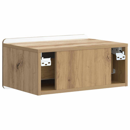 Wall-Mounted Bedside Cabinet Artisan Oak 49 x 34.5 x 24 cm