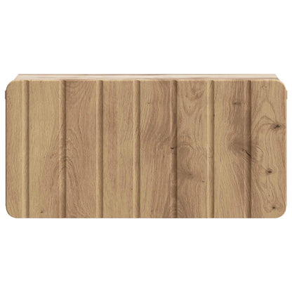 Wall-Mounted Bedside Cabinet Artisan Oak 49 x 34.5 x 24 cm