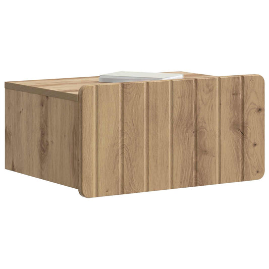 Wall-Mounted Bedside Cabinet 2 pcs Artisan Oak Engineered Wood