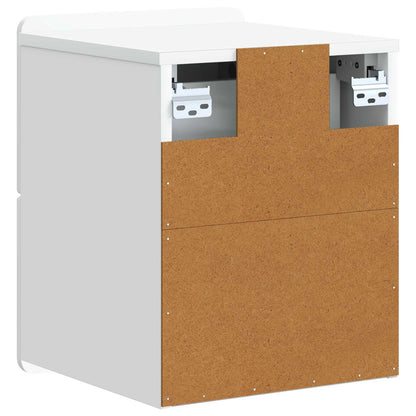 Wall-Mounted Bedside Cabinet 2 pcs White 33 x 34.5 x 43 cm