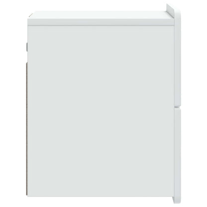 Wall-Mounted Bedside Cabinet 2 pcs White 33 x 34.5 x 43 cm