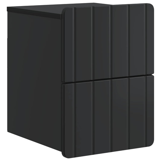 Wall-Mounted Bedside Cabinet Black 33 x 34.5 x 43 cm