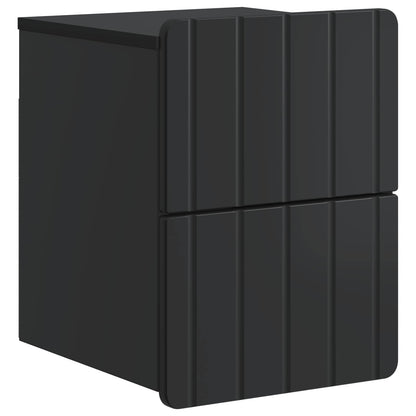 Wall-Mounted Bedside Cabinet 2 pcs Black 33 x 34.5 x 43 cm