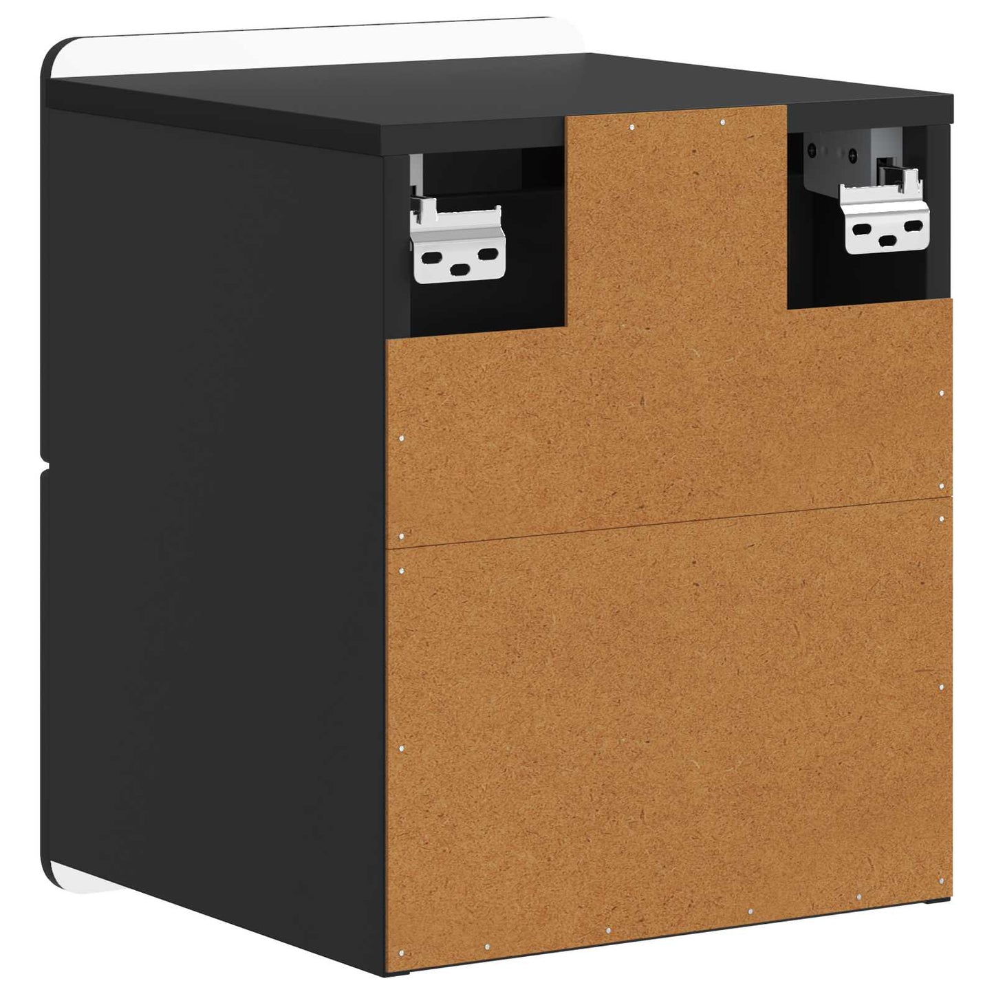 Wall-Mounted Bedside Cabinet 2 pcs Black 33 x 34.5 x 43 cm
