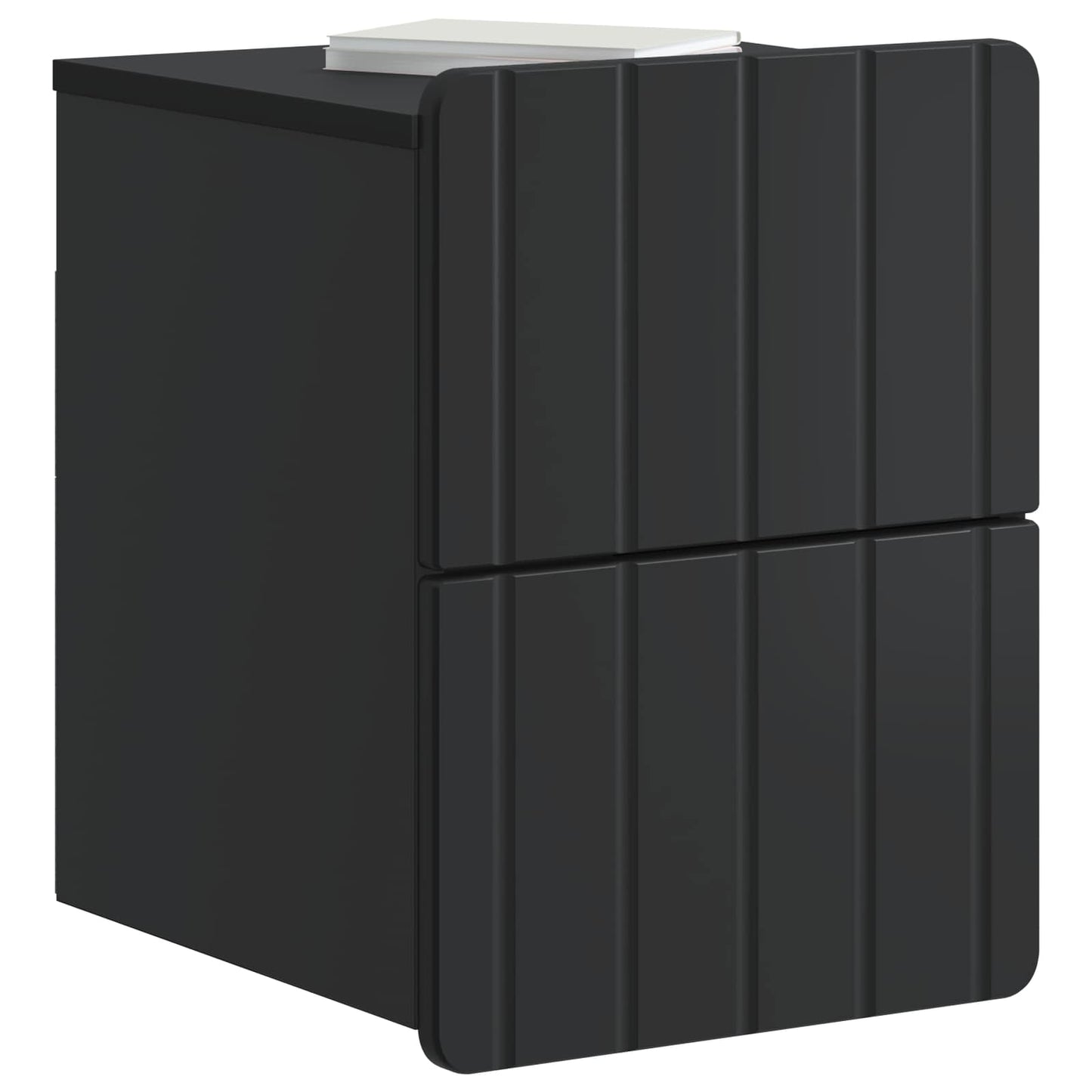 Wall-Mounted Bedside Cabinet 2 pcs Black 33 x 34.5 x 43 cm